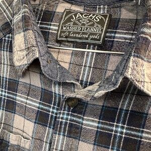 Jach's Washed Flannel Mens button down shirt